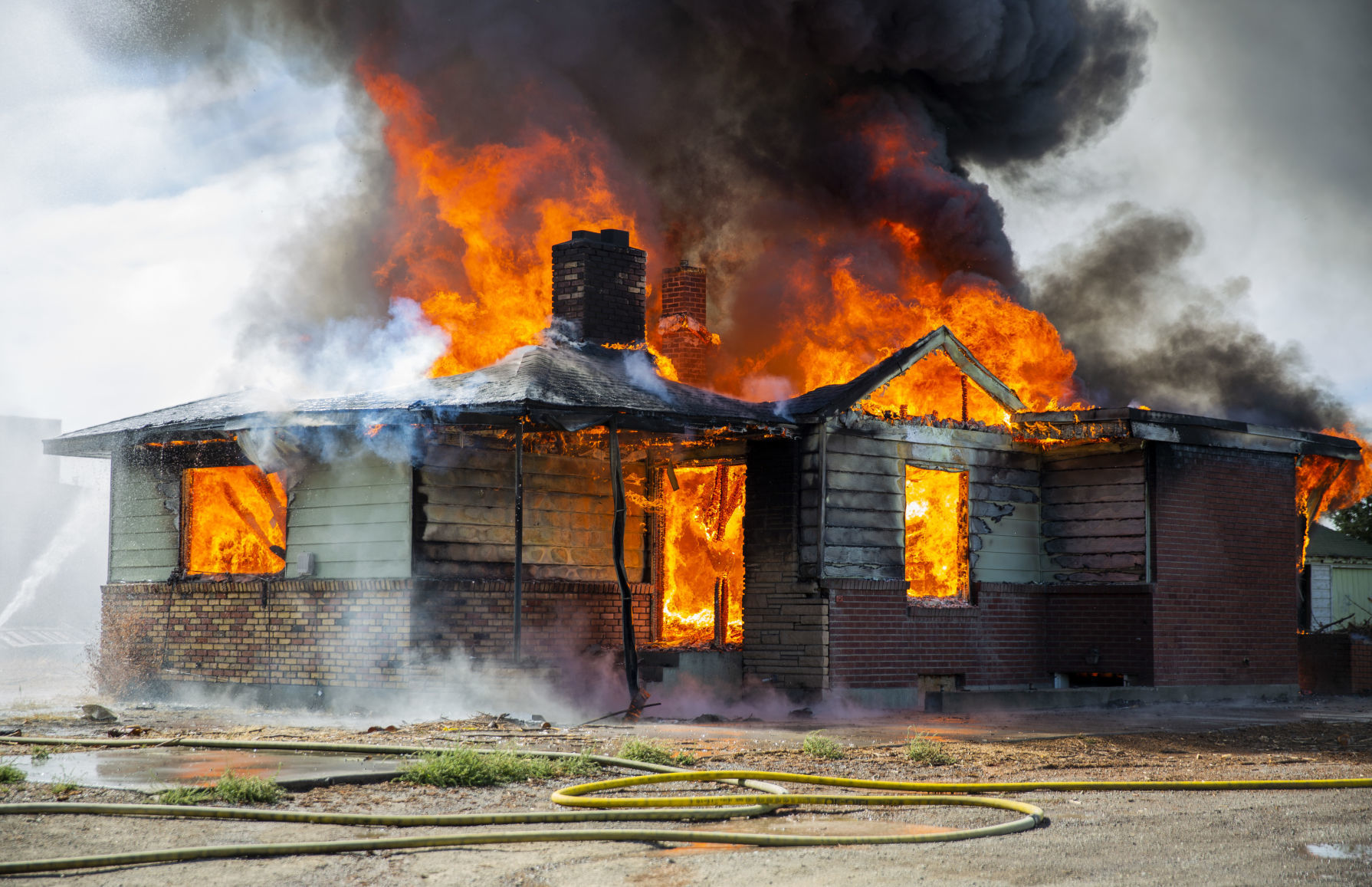 Firefighters train with a control burn